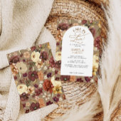 Herfst in Liefde Elegant Modern Floral Vrijgezelle Kaart