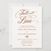 Herfst in liefde Elegant Romantisch Kalligrafie Br Kaart (Voorkant)