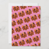 Herfst in liefde Elegant Roze Bladeren Herfst Brui Kaart (Achterkant)