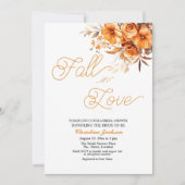 Herfst in Liefde Elegant Script QR Code Vrijgezell Kaart (Voorkant)