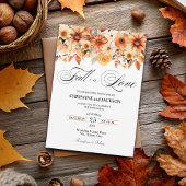 Herfst in Liefde Elegante Boho Floral Wedding Kaart