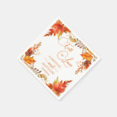 Herfst in Liefde Elegante Boho Floral Wedding Servet (Hoek)