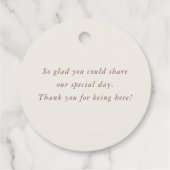 Herfst in Liefde Elegante Pompoenen Trouwgunst Lab Bedankjes Labels (Achterkant)