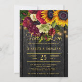 Herfst in liefde elegante rustieke schuur hout ver kaart (Voorkant)