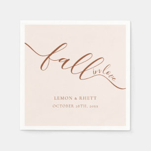 Herfst in liefde elegante terracotta bruiloft servet