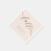 Herfst in liefde elegante terracotta bruiloft servet (Hoek)