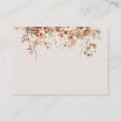 Herfst in liefde Floral Pumpkin Luier Baby shower Informatiekaartje (Achterkant)