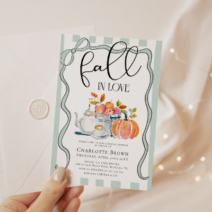 Herfst in Liefde Floral Pumpkin Vrijgezellenfeest Kaart