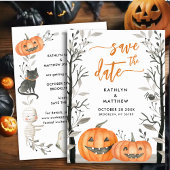 Herfst in liefde Funny Pumpkin herfst bruiloft Save The Date