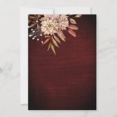 Herfst in liefde gedroogde bruine rozen vrijgezell kaart (Achterkant)