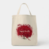 Herfst in liefde, gelukkig ooit na rode rode bomen tote bag (Achterkant)