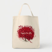 Herfst in liefde, gelukkig ooit na rode rode bomen tote bag (Voorkant)