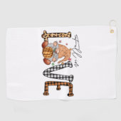 Herfst In Liefde Gnome Herfst Herfstontwerp Golfhanddoek (Horizontaal)