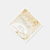 Herfst in liefde gouden bladeren Vrijgezellenfeest Servet (Hoek)