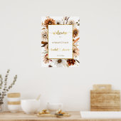 Herfst in Liefde Gouden Flora Vrijgezellenfeest We Poster (Keuken)