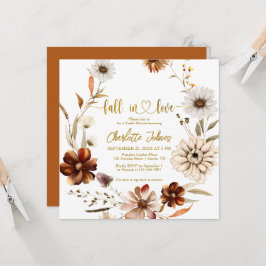 Herfst in liefde goudfolie terracotta Vrijgezellen Kaart