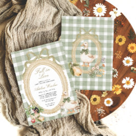 Herfst in liefde  grillig salie Baby shower Kaart