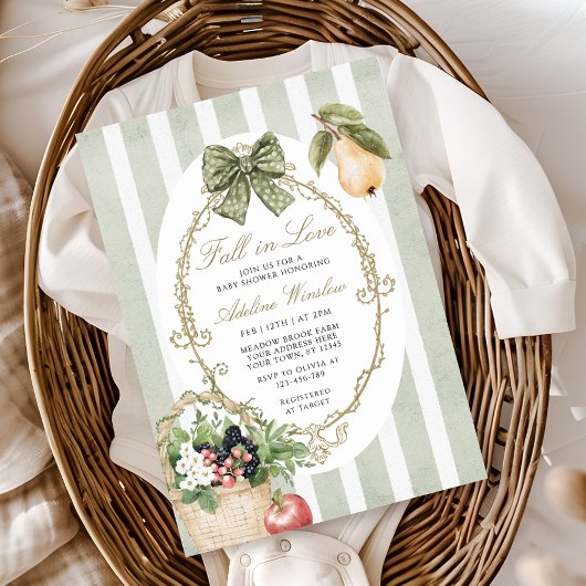 Herfst in liefde grillig salie Baby shower Kaart