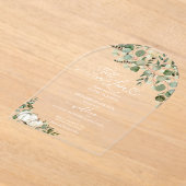 Herfst in liefde groen pompoen bruiloft acryl uitnodigingen (Laagn)