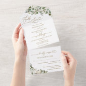 Herfst in liefde groen pompoen bruiloft all in one uitnodiging (Afscheurbaar)