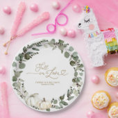 Herfst in liefde groen pompoen bruiloft papieren bordje (Feest)