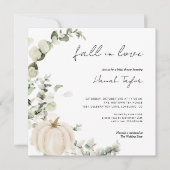 Herfst in liefde groen pompoen herfst Vrijgezellen Kaart (Voorkant)