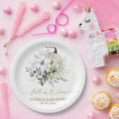 Herfst in liefde groen pompoen papieren bordje (Feest)