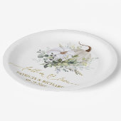 Herfst in liefde groen pompoen papieren bordje (Gekanteld)