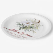 Herfst in liefde groen pompoen papieren bordje (Gekanteld)