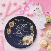 Herfst in liefde groen pompoen papieren bordje (Feest)