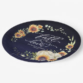 Herfst in liefde groen pompoen papieren bordje (Gekanteld)