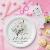 Herfst in liefde groen pompoen papieren bordje (Feest)