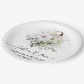 Herfst in liefde groen pompoen papieren bordje (Gekanteld)