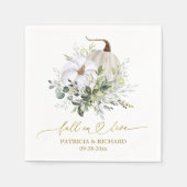 Herfst in liefde groen pompoen servet (Voorkant)