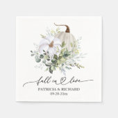 Herfst in liefde groen pompoen servet (Voorkant)