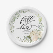 Herfst in liefde groen pompoen Vrijgezellenfeest Papieren Bordje (Voorkant)