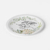 Herfst in liefde groen pompoen Vrijgezellenfeest Papieren Bordje (Gekanteld)