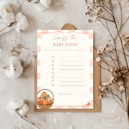 Herfst in liefde Guess de Baby Food Game Kaart