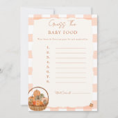 Herfst in liefde Guess de Baby Food Game Kaart (Voorkant)