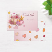 Herfst in liefde Hallo schattige kleine pompoen me Visitekaartje (Bureau)
