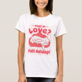 Herfst in liefde? Herfst Asleep Funny T-shirt (Voorkant)
