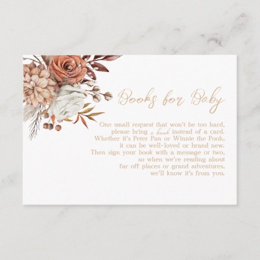 Herfst in Liefde Herfst Baby shower Boeken voor Ba Informatiekaartje (Voorkant)