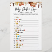 Herfst in Liefde Herfst Baby shower Emoji Game (Voorkant)
