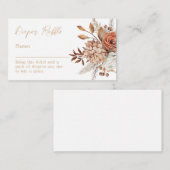 Herfst in liefde herfst Baby shower Luier Raffle Informatiekaartje (Voorkant / Achterkant)