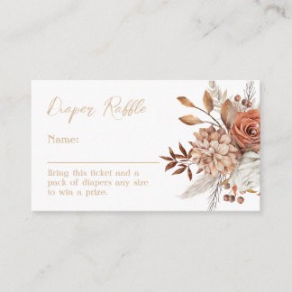 Herfst in liefde herfst Baby shower Luier Raffle Informatiekaartje