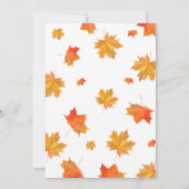 Herfst in liefde, herfst bladeren, het Geachte Vri Kaart (Achterkant)