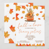 Herfst in liefde, herfst bladeren, het Geachte Vri Kaart (Voorkant / Achterkant)