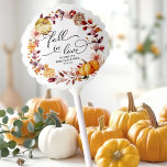 Herfst in liefde herfst bladeren pompoen Vrijgezel Ballon<br><div class="desc">Mooie herfstbladeren krans herfst-thema vrijgezellenfeest ballon. Gemakkelijk te personaliseren met uw gegevens. Neem contact met me op via chat als je vragen hebt over het kunstwerk of aanpassing nodig hebt. LET OP: Voor hulp bij bestellingen,  verzending,  productinformatie,  enz.,  Neem rechtstreeks contact op met Zazzle Customer Care.</div>