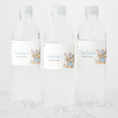 Herfst in Liefde Herfst Blauwe Pompoen Waterfles Etiket (Flessen)