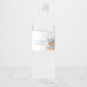 Herfst in Liefde Herfst Blauwe Pompoen Waterfles Etiket (Voorkant)